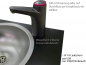 Preview: Mobiles Handwaschbecken Bigblack mit Seifenspender Batterie betriebener Wasserhahn Schwarz