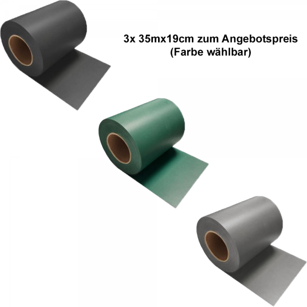 Sichtschutz für Doppelstabmatten Zaun 3x 35mx19cm